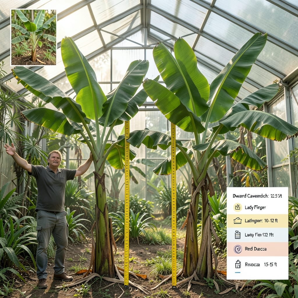 How Tall Can a Banana Tree Grow: Exact Heights by Variety and Climate Zones