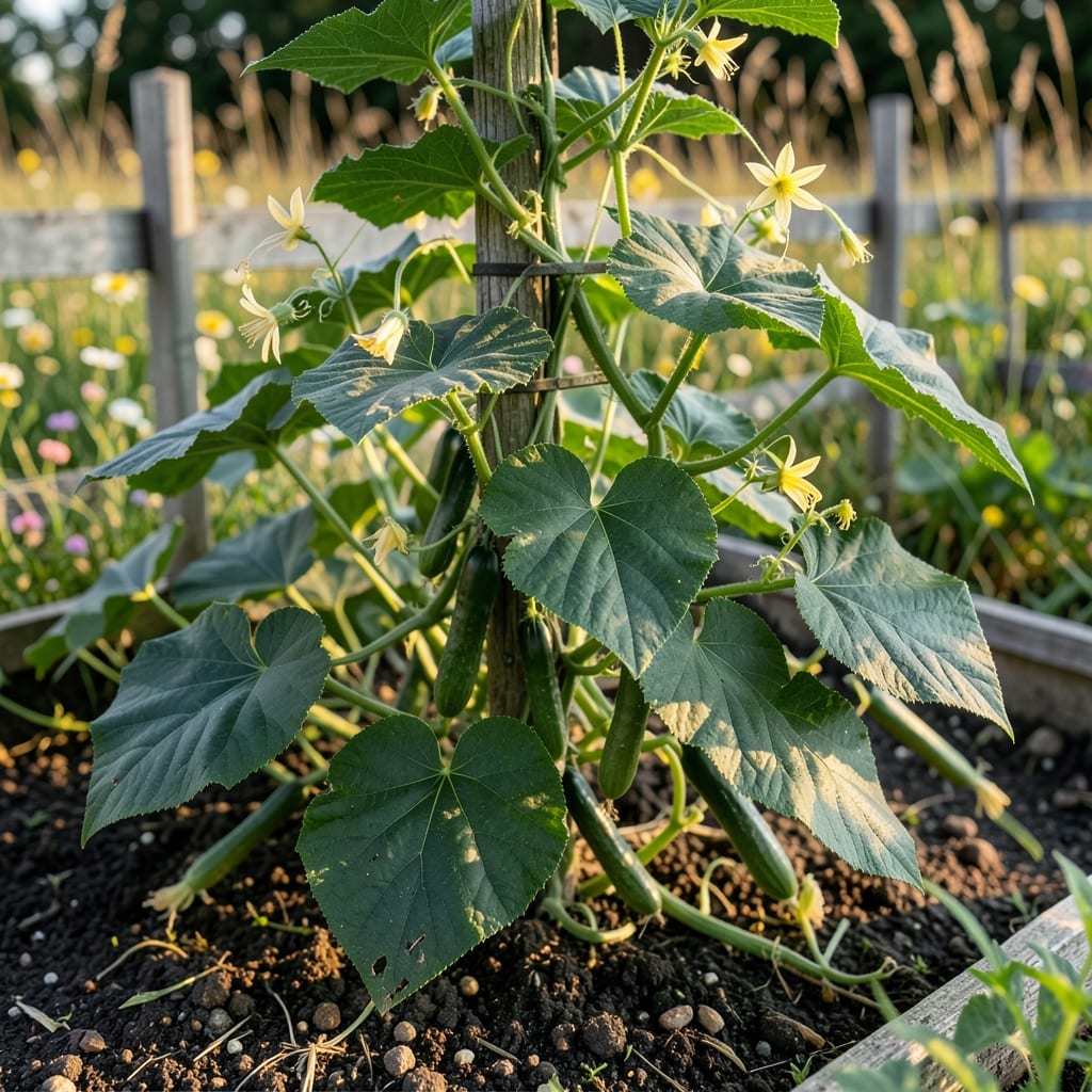 How Tall Cucumber Plants Grow: Vining Habits & Vertical Space Needs