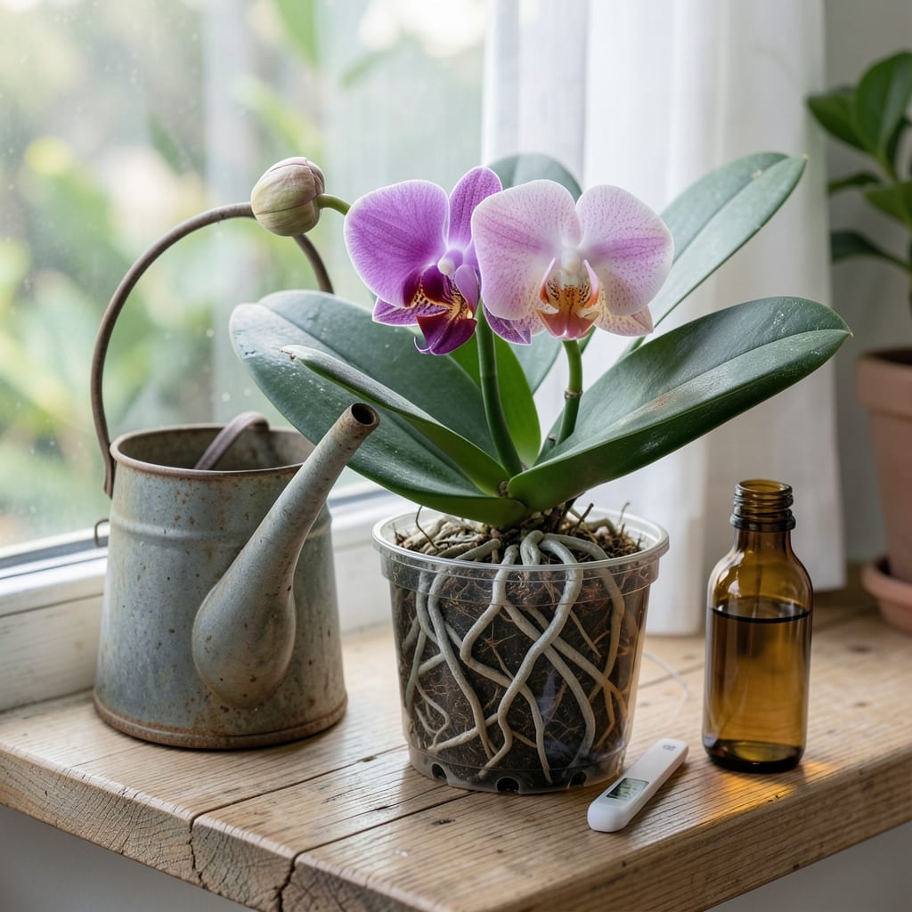 How Often to Water Orchids in a Dry Environment: Adjust Frequency by Leaf Color & Humidity Levels